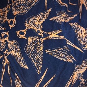 LuLaRoe LEGGINGS TC Sparrows blue tall and curvy